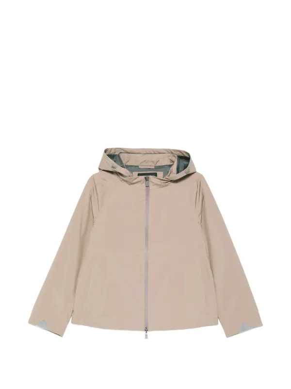 Herno フーデッド ジップアップ ジャケット | ニュートラル | FARFETCH JP