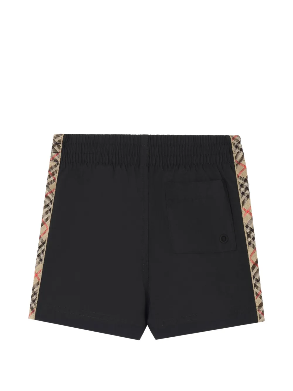 Burberry Kids Zwembroek met geruite afwerking - Zwart