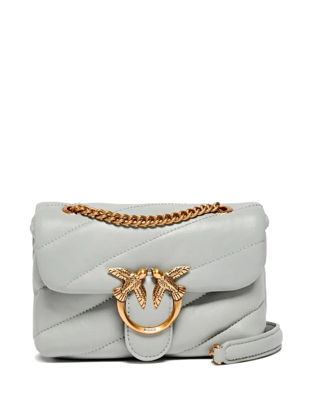 PINKO mini Love quilted shoulder bag - Grigio