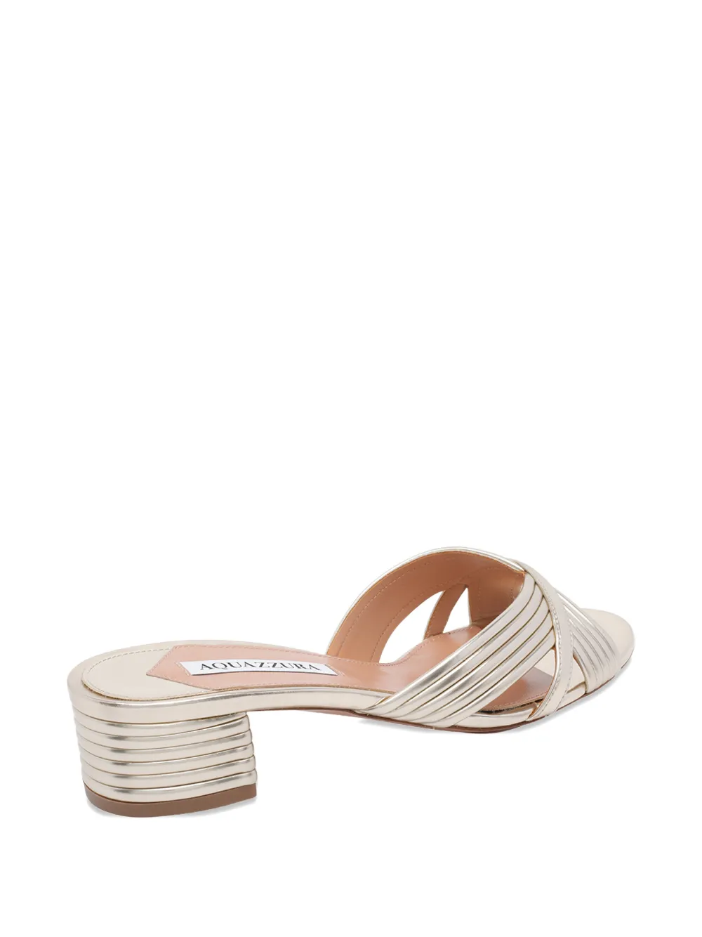 Aquazzura Sundance round-toe sandals Goud