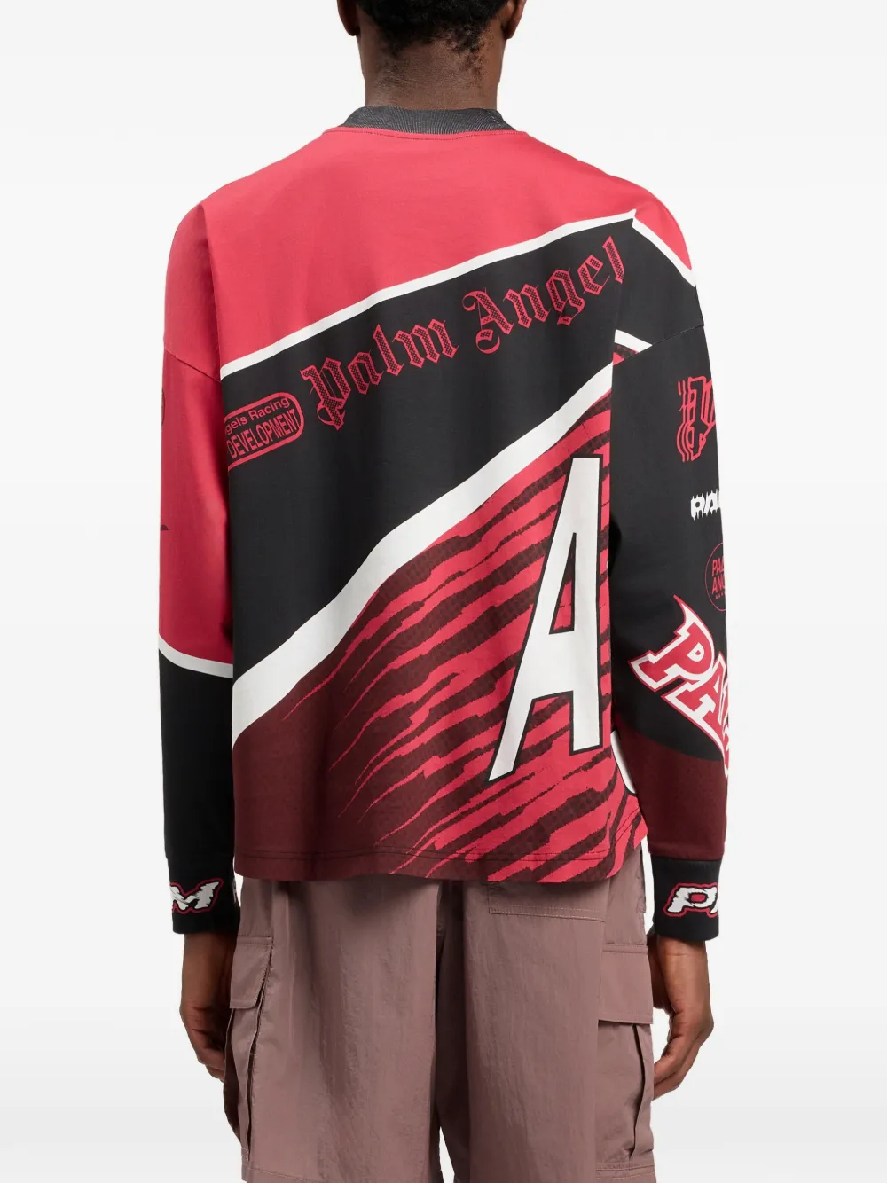 Palm Angels T-shirt met grafische print Rood