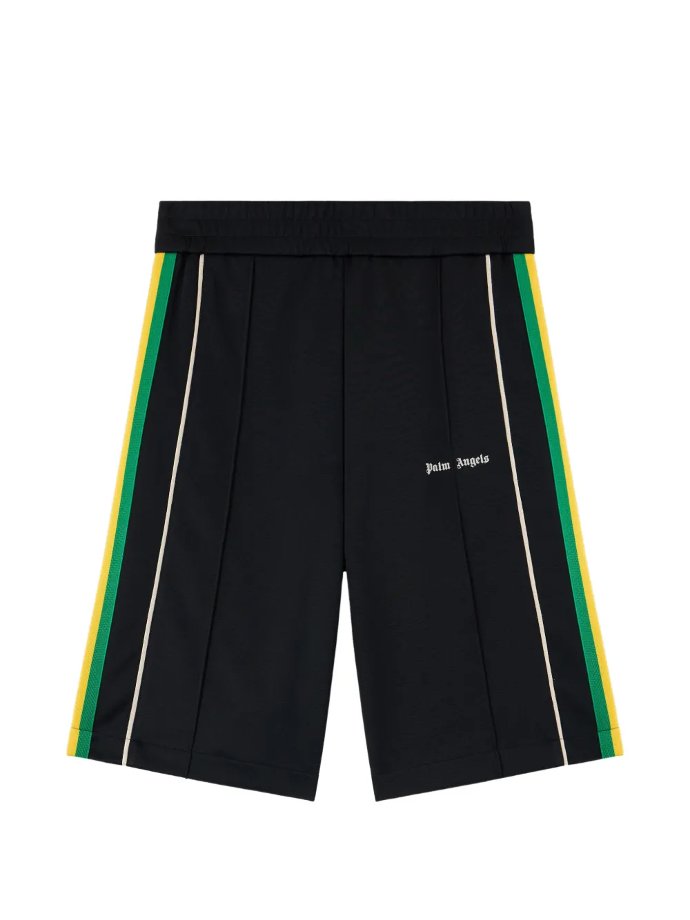 Palm Angels Shorts a righe con logo - Nero