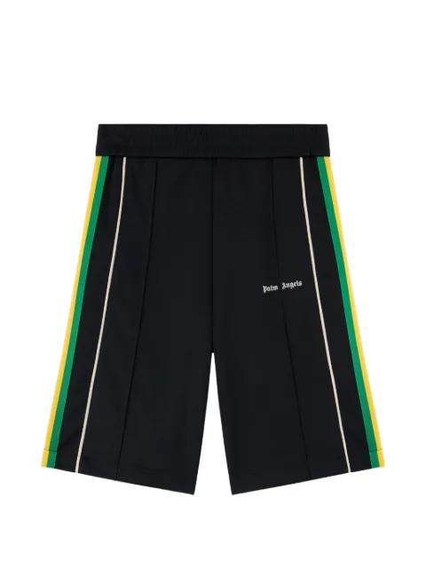 Palm Angels logo striped shorts