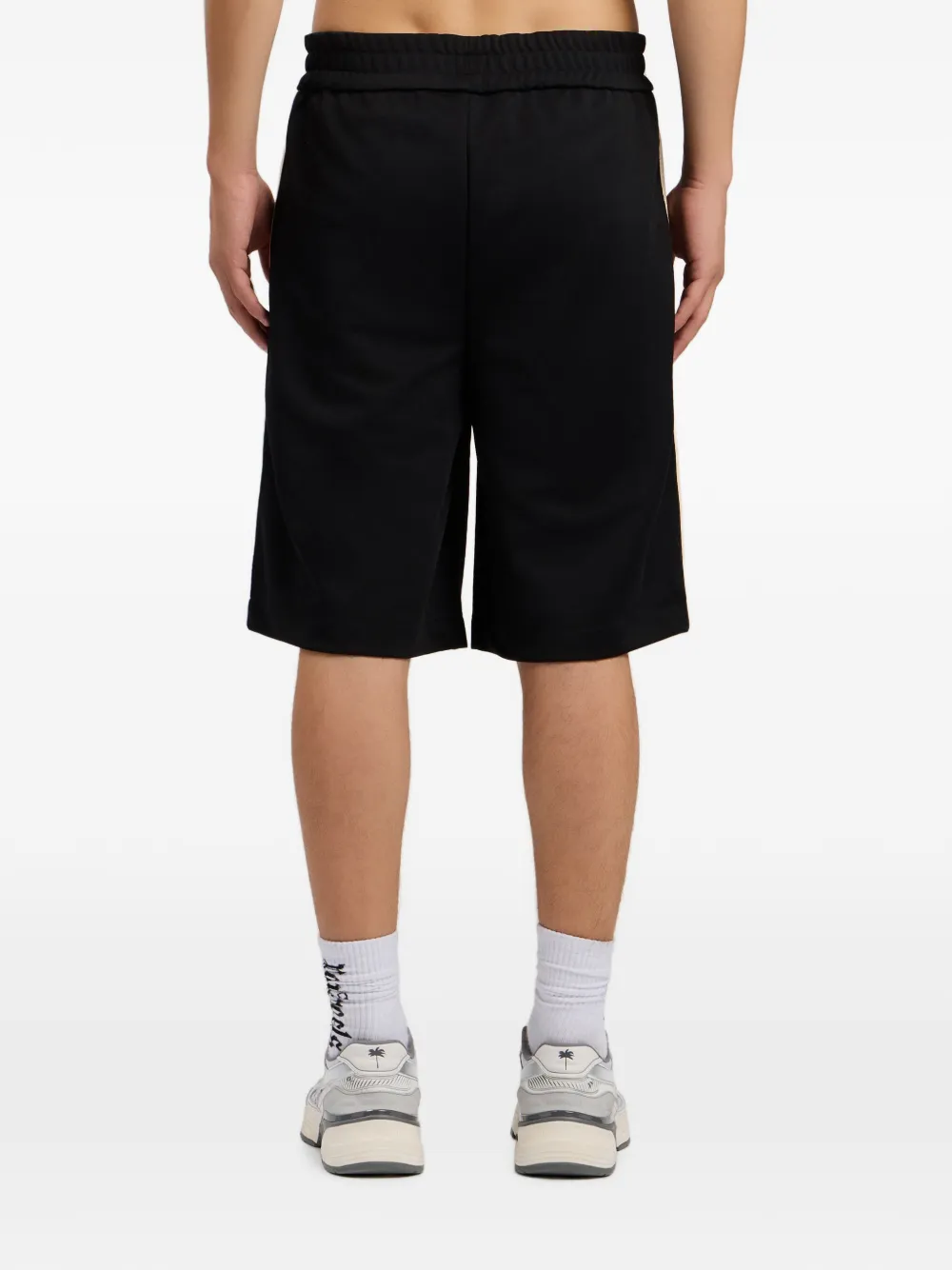 Palm Angels Trainingsshorts met geborduurd logo Zwart