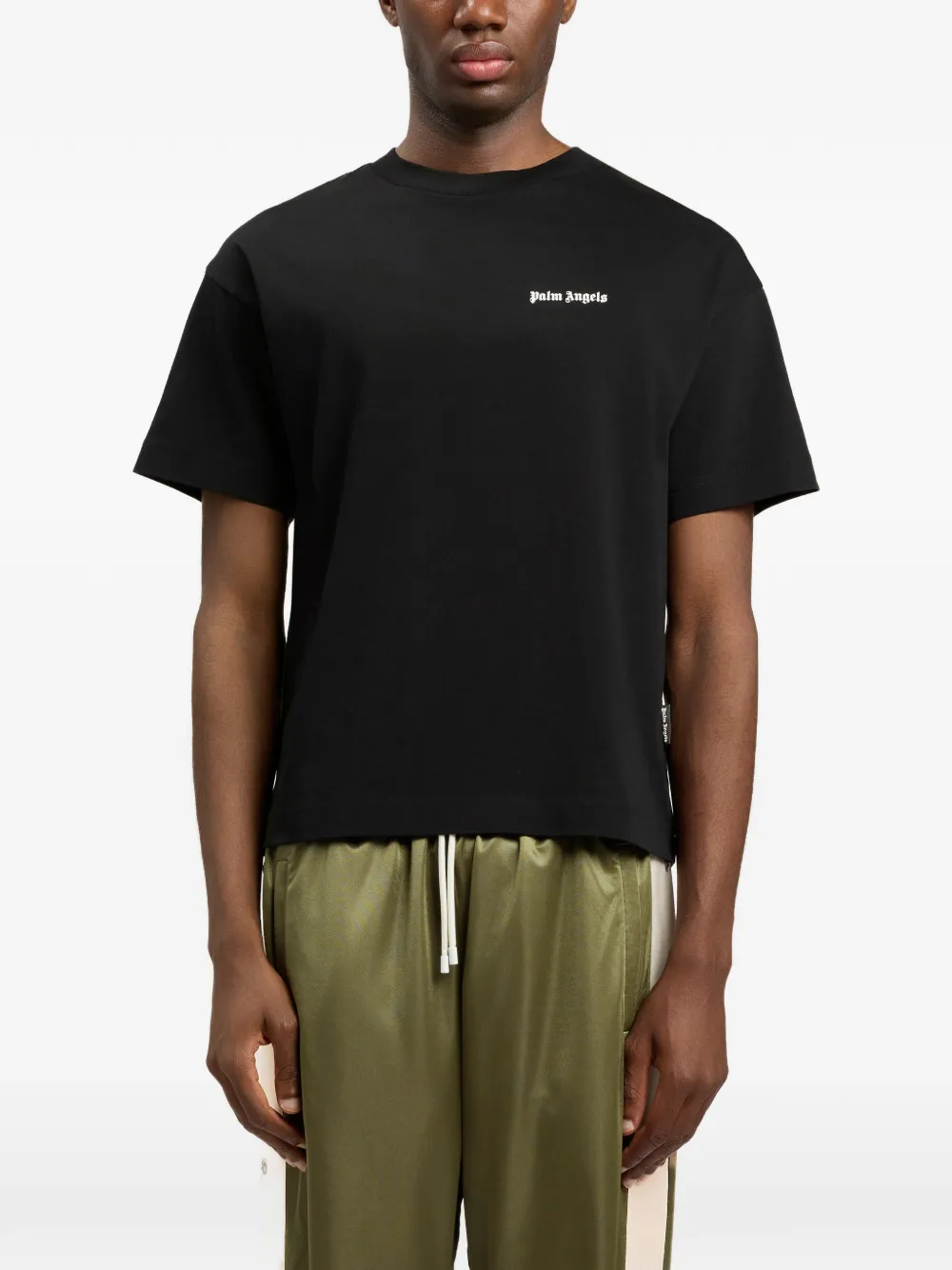 Palm Angels Drie T-shirts met logodetail Zwart
