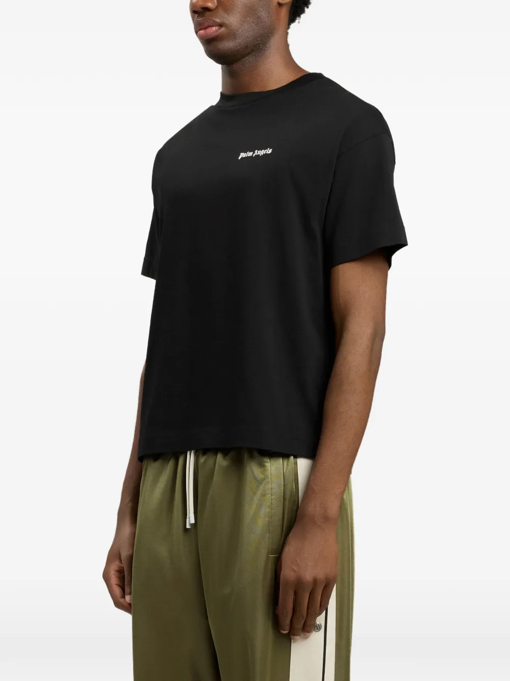 Palm Angels Drie T-shirts met logodetail Zwart