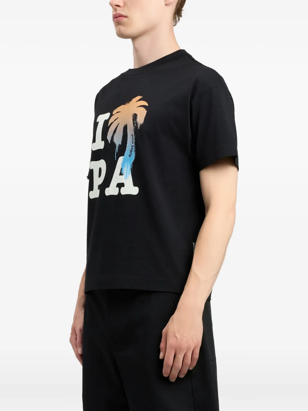 Palm Angels T-shirt met ronde hals Zwart