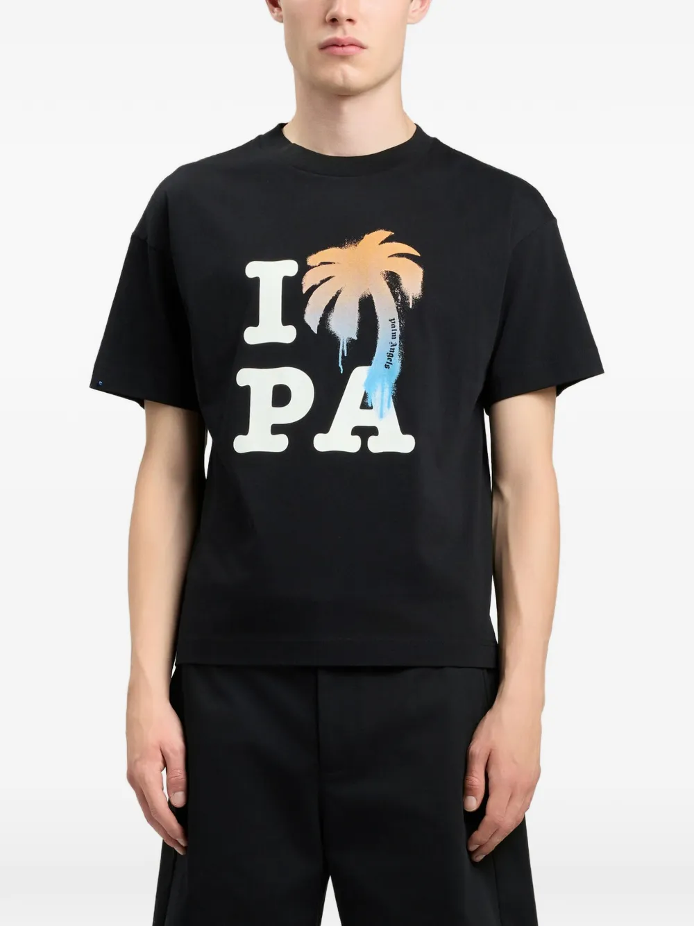 Palm Angels T-shirt met ronde hals Zwart