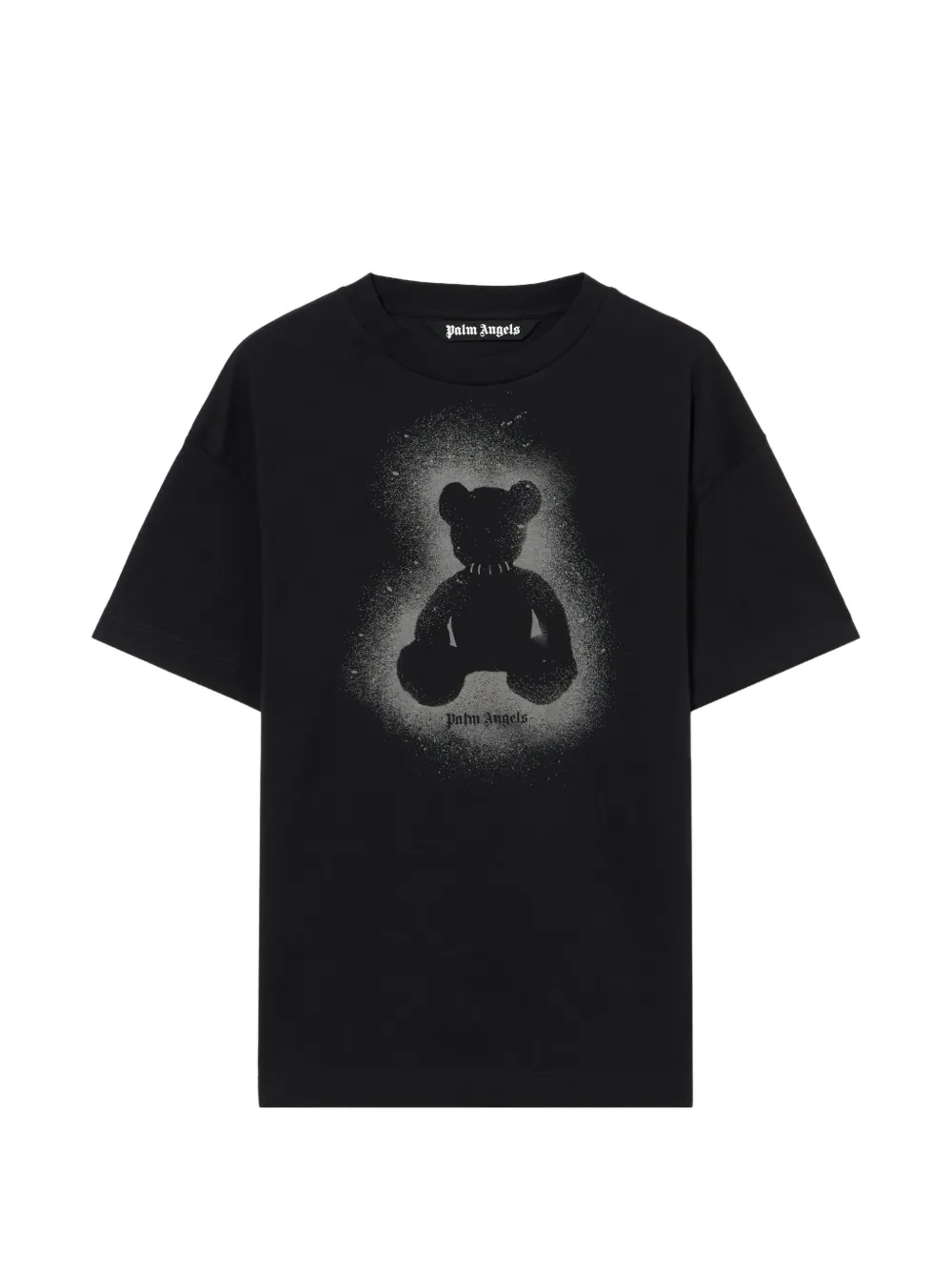 Palm Angels Spray Bear T-shirt met print Zwart