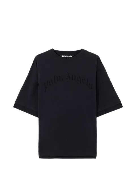 Palm Angels embroidered curved-logo double T-shirt