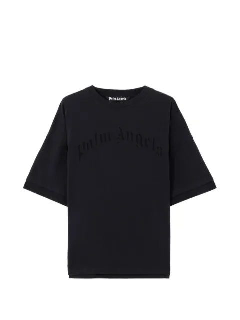 Palm Angels embroidered curved-logo double T-shirt