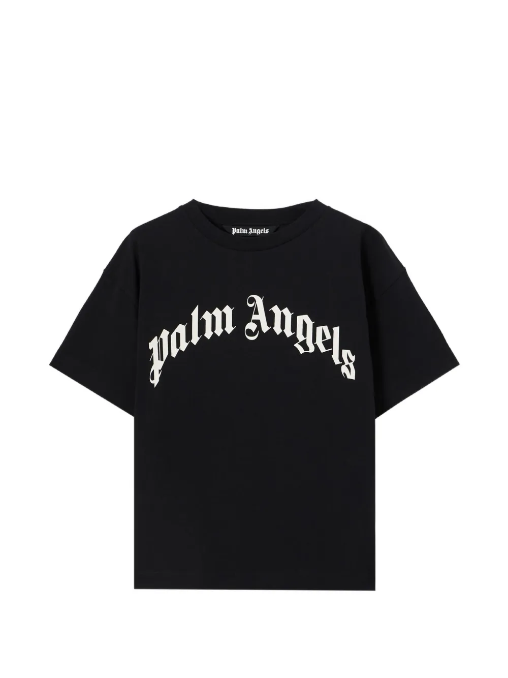 Palm Angels curved logo T-shirt - Schwarz
