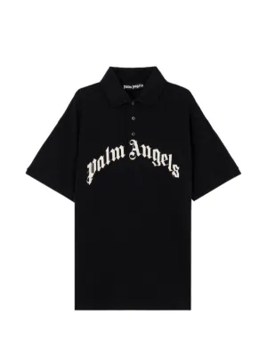 Supreme Twill Appliqué Polo Supreme Twill Appliqué Polo Black Men's - FW25 - US