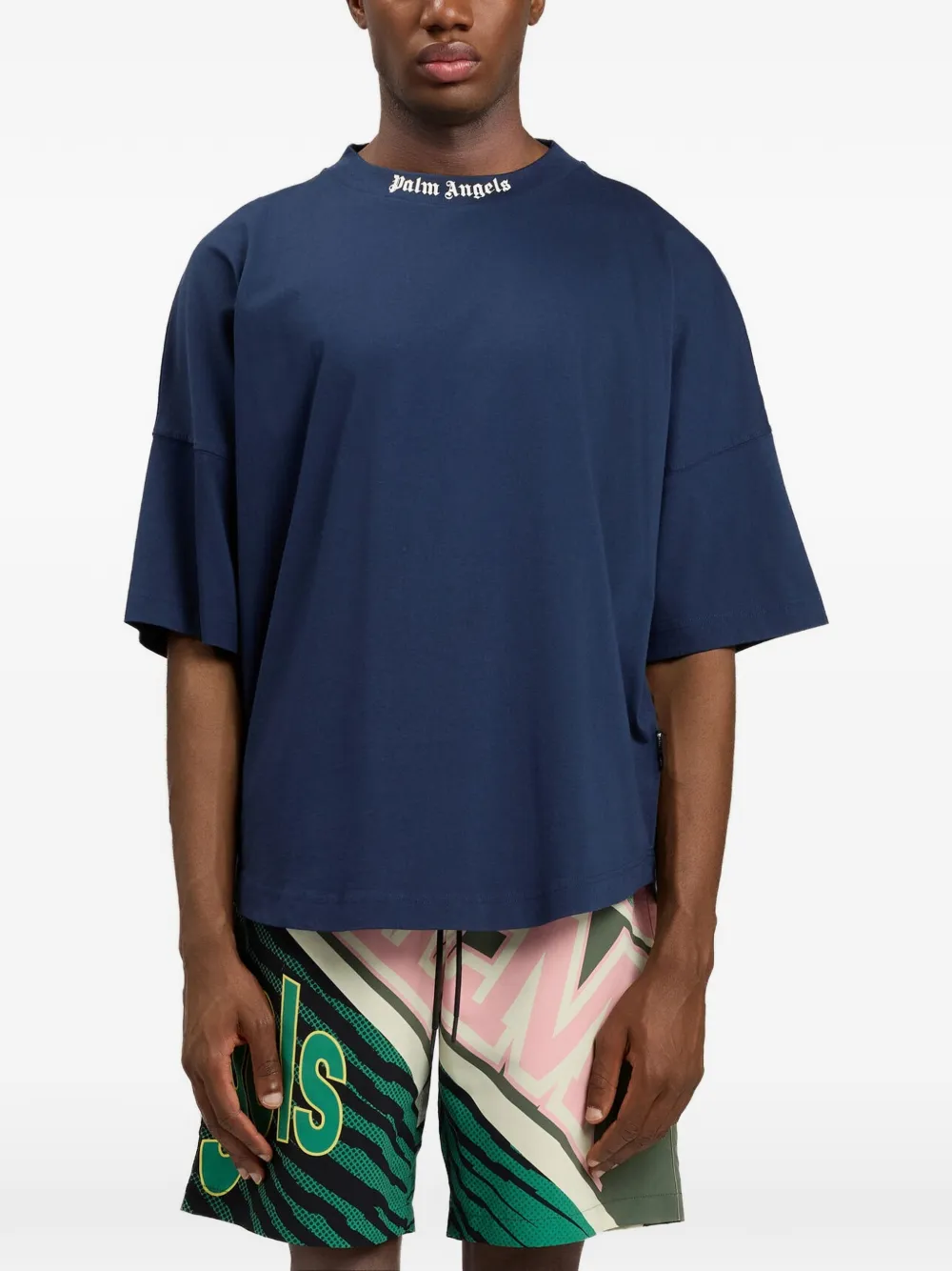 Palm Angels T-shirt met logo Bruin