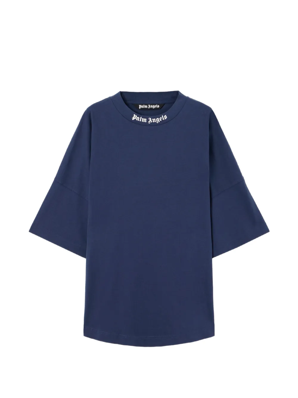 Palm Angels logo crew neck T-shirt - Blu