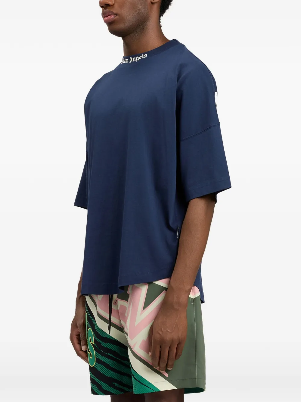 Palm Angels T-shirt met logo Bruin