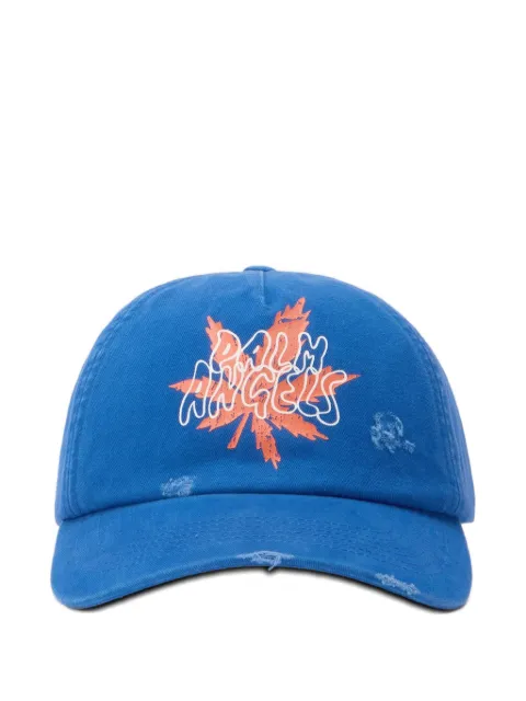 Palm Angels palm leaf distressed cap