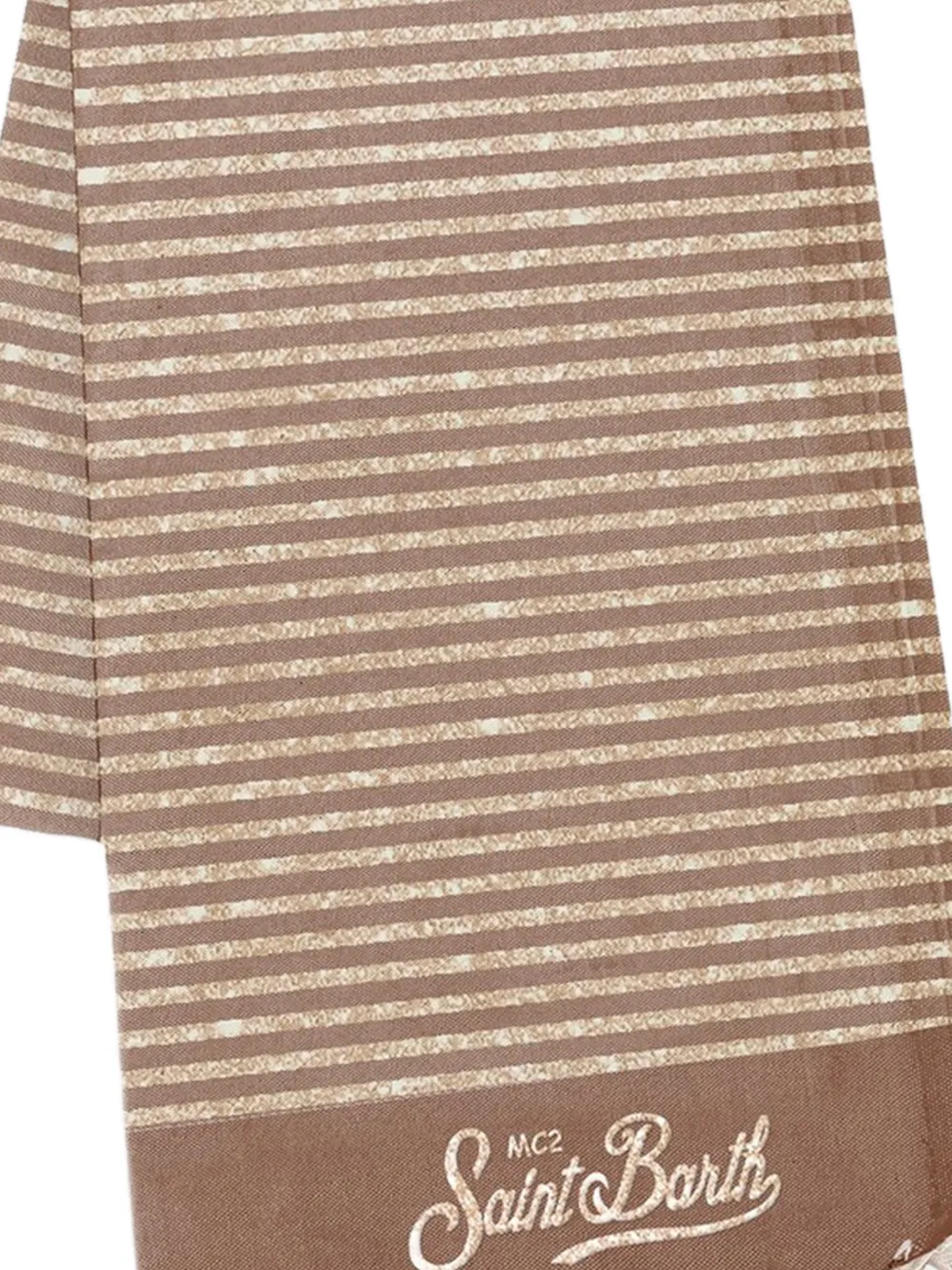 MC2 Saint Barth 条纹流苏边沙滩毛巾 | 沙滩配饰