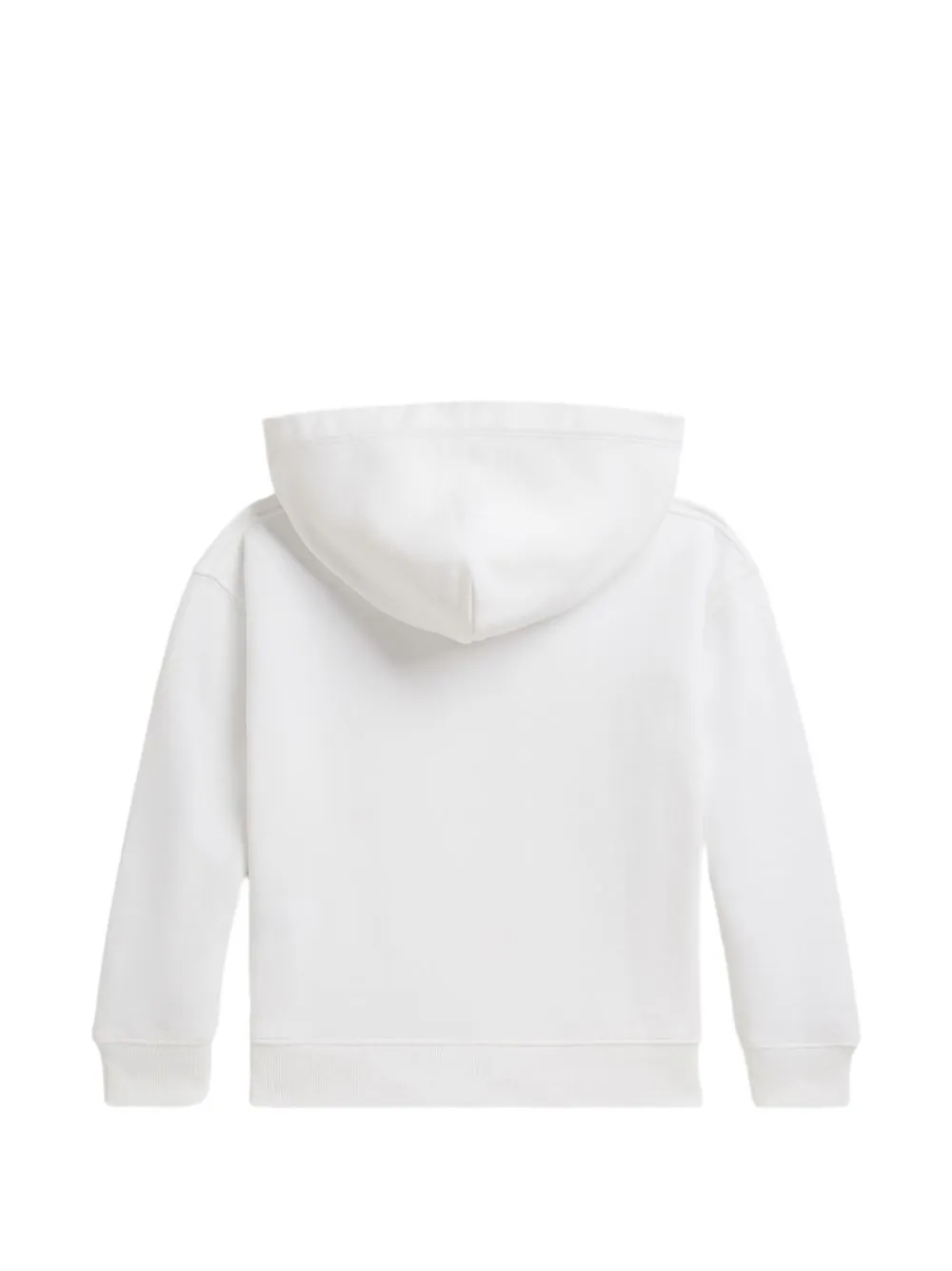POLO RALPH LAUREN KIDS Badstad hoodie met grafische vlagprint Wit