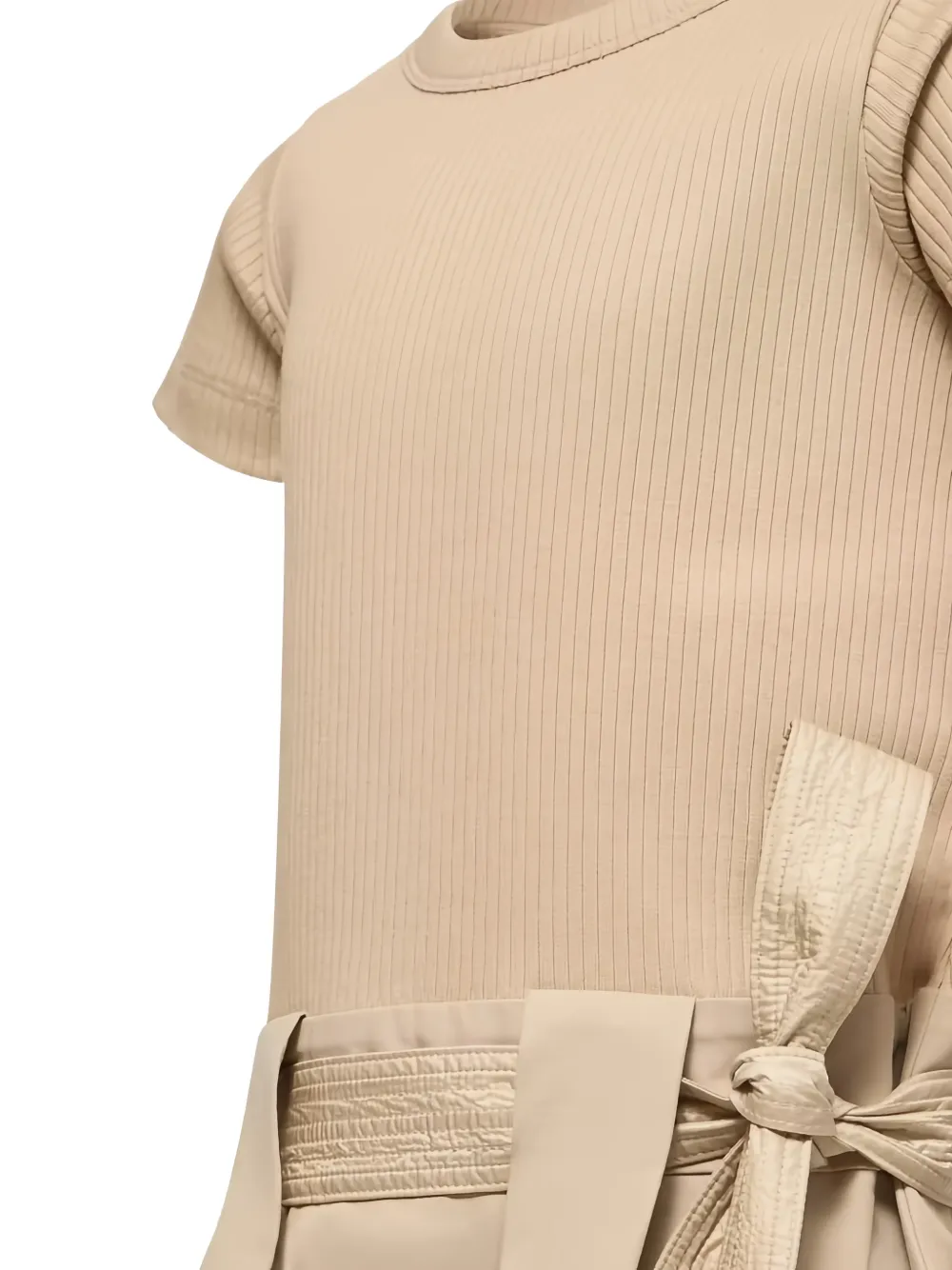  Moncler Enfant Bow-detail Mini Dress - Neutrals 