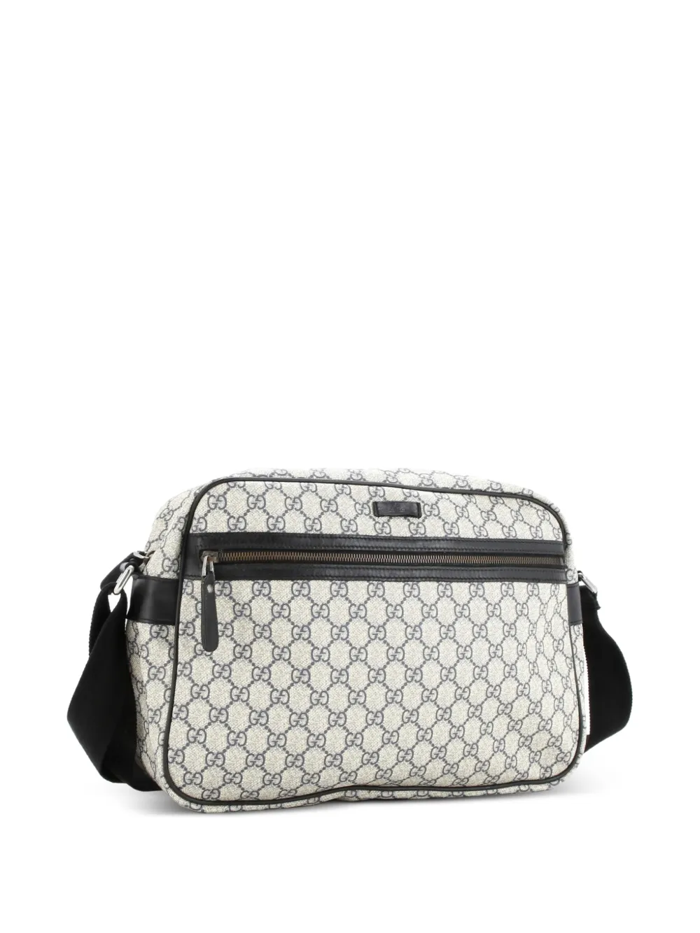 Front Zip Camera Bag Gg Coated Canvas Large Crossbody Bag