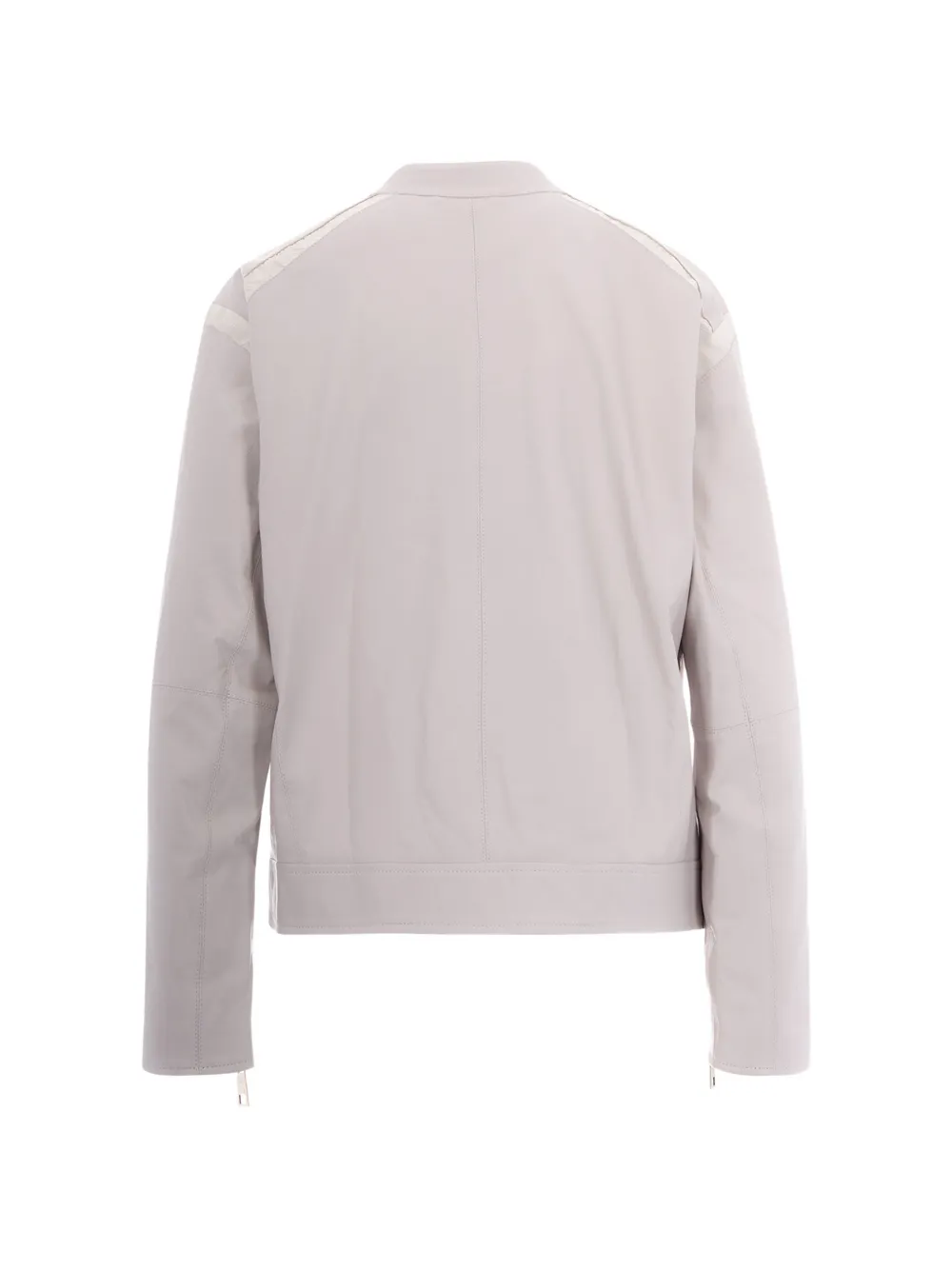  Patrizia Pepe Zipped Leather Jacket - Neutrals 