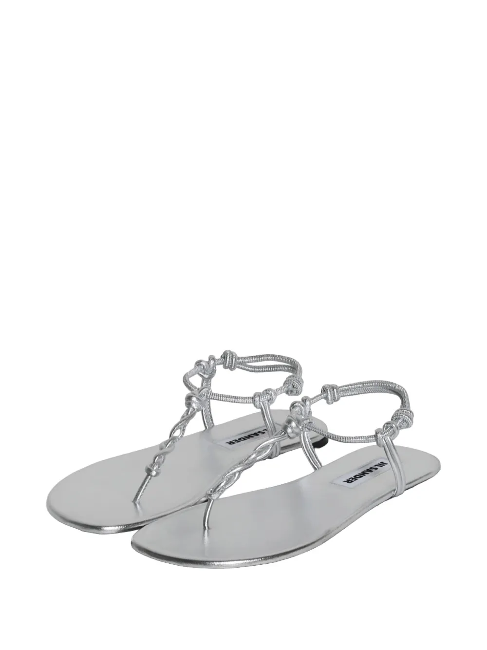 Jil Sander knot-strap flat sandals Grijs