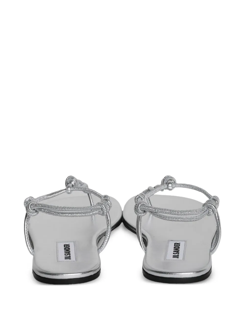  Jil Sander Knot-strap Flat Sandals - Grey 