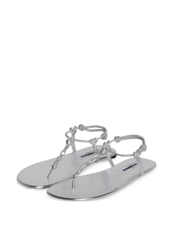 Jil Sander ノットストラップ サンダル | グレー | FARFETCH JP