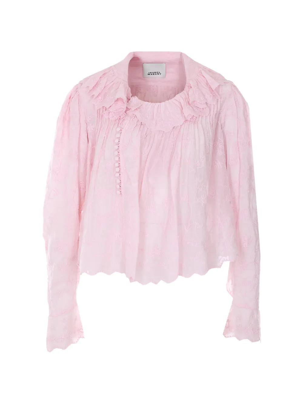 MARANT ÉTOILE Zelly ruffled blouse - Rosa