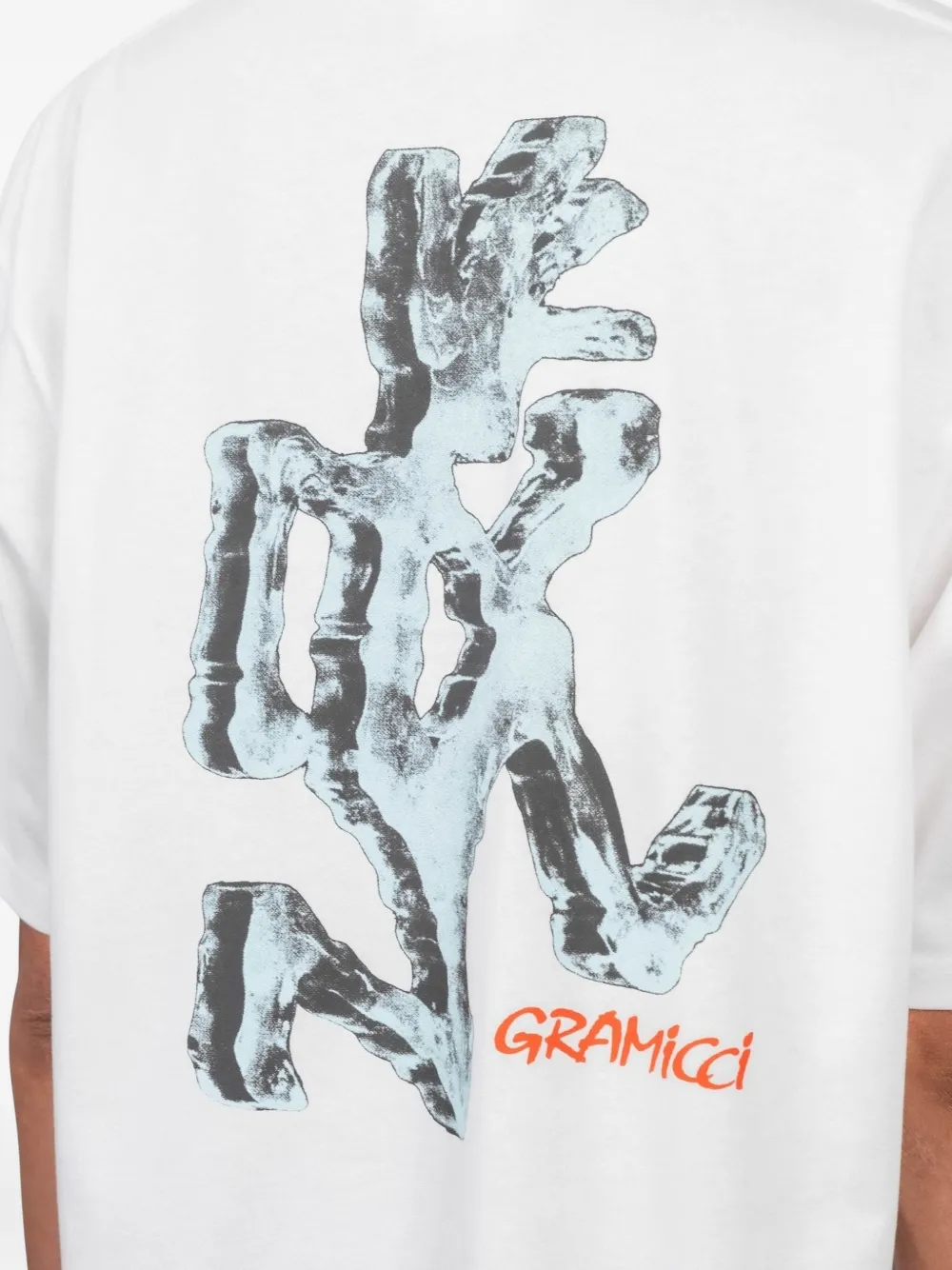 Gramicci Ice-Sculpture grafisch T-shirt Wit