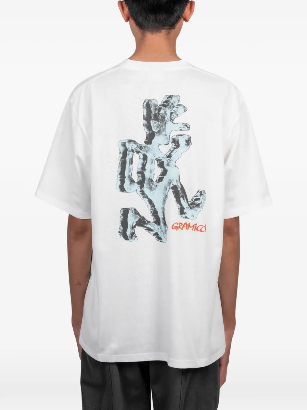 Gramicci Ice-Sculpture grafisch T-shirt Wit