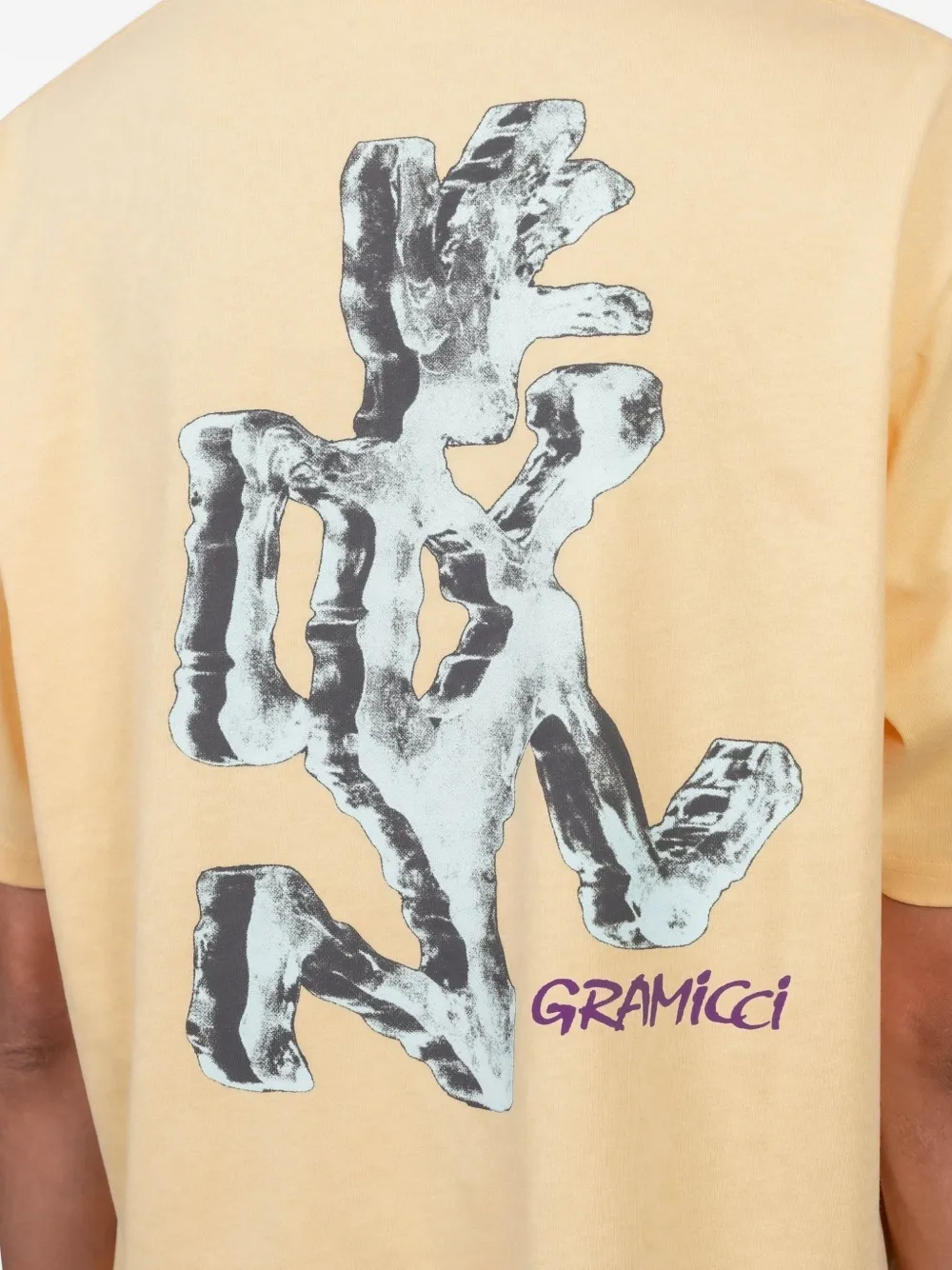 Gramicci T-shirt met ijssculptuur Geel