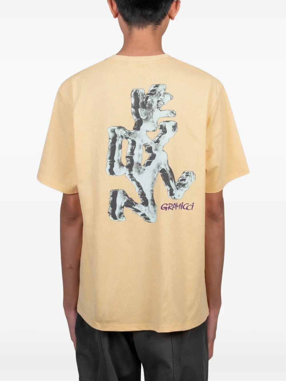 Gramicci T-shirt met ijssculptuur Geel