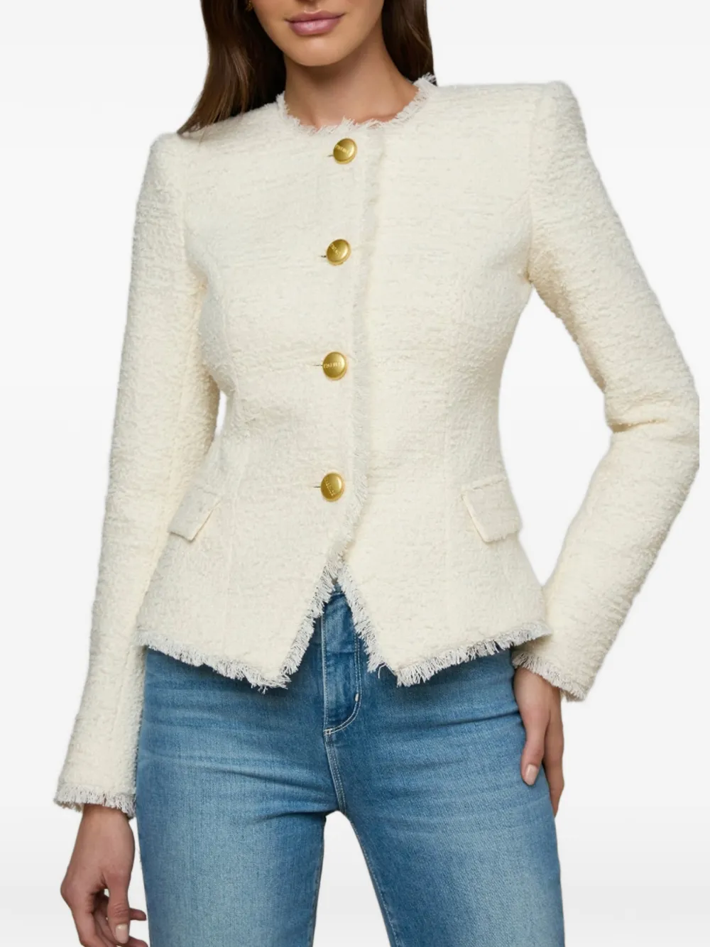  L'agence Nerina Tweed Jacket - Neutrals 