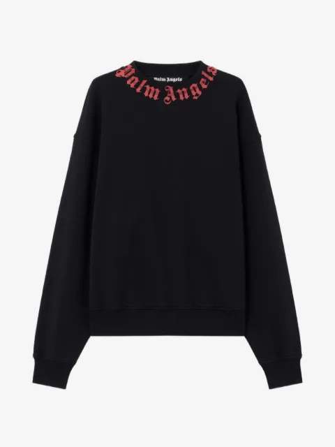 Palm Angels neck logo sweatshirt