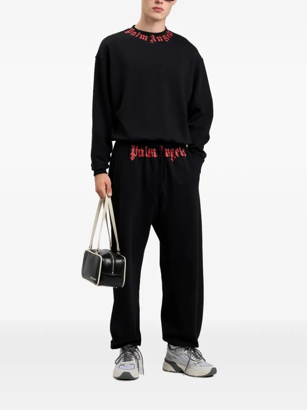 Palm Angels Sweater met logo Zwart