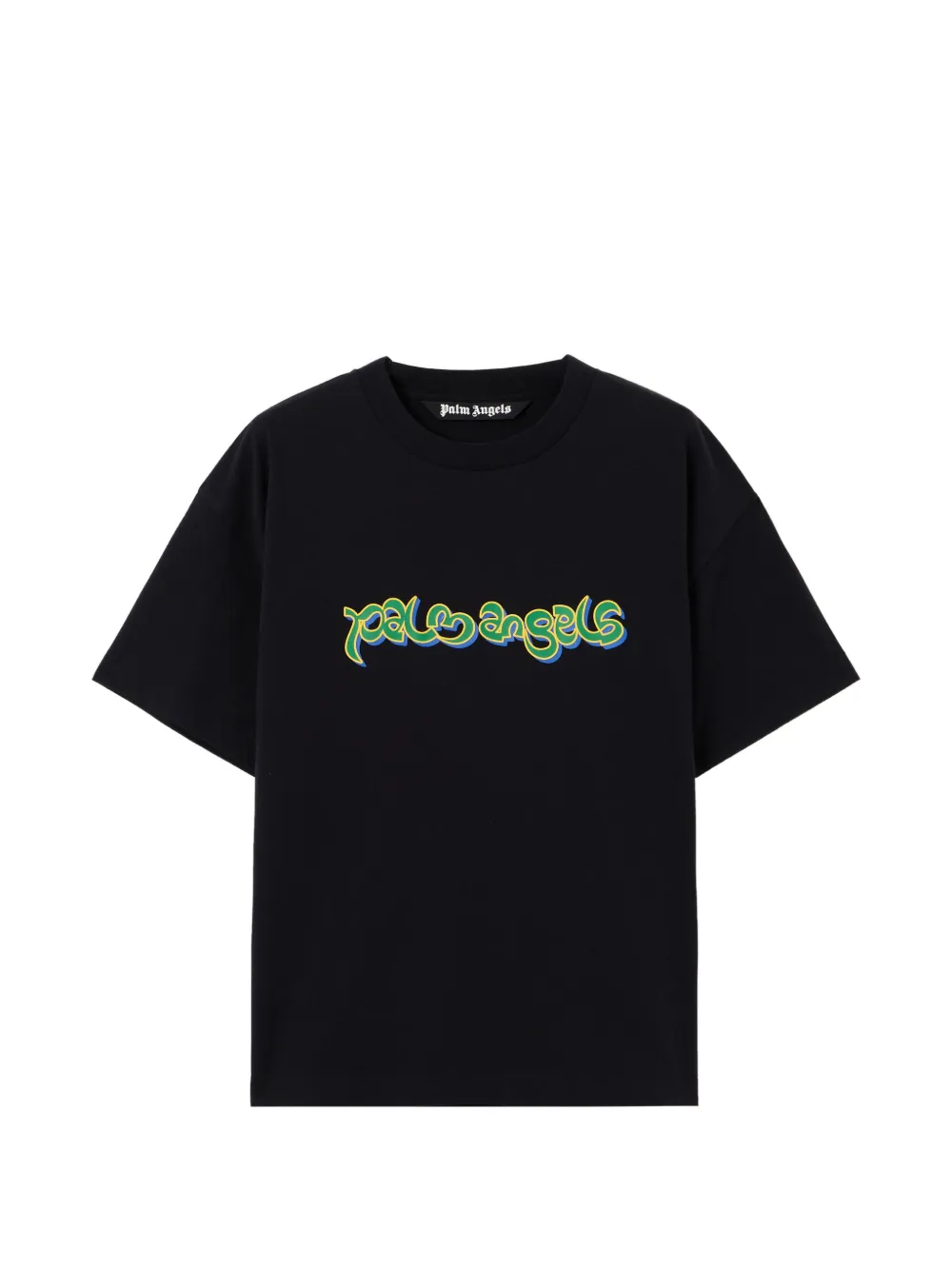 Palm Angels T-shirt met logo Zwart