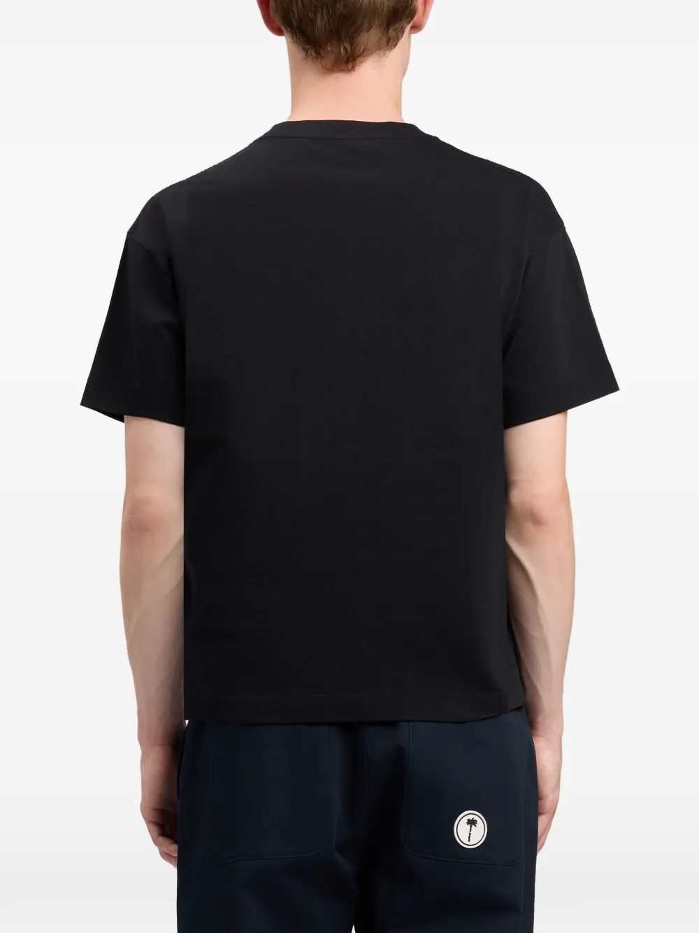 Palm Angels T-shirt met logo Zwart