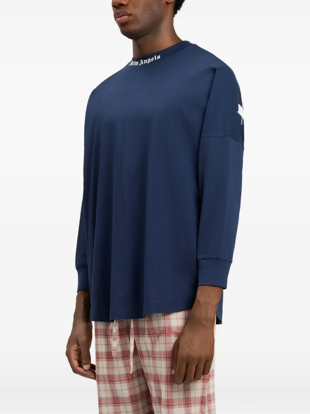 Palm Angels Sweater met logo Blauw