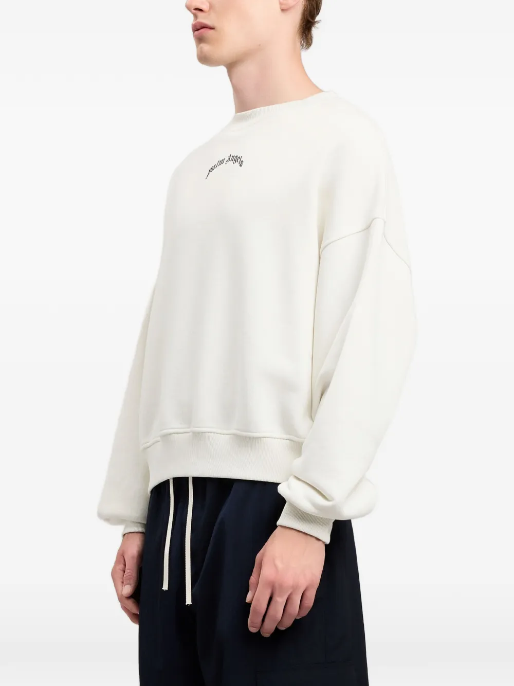 Palm Angels Sweater met logo Wit