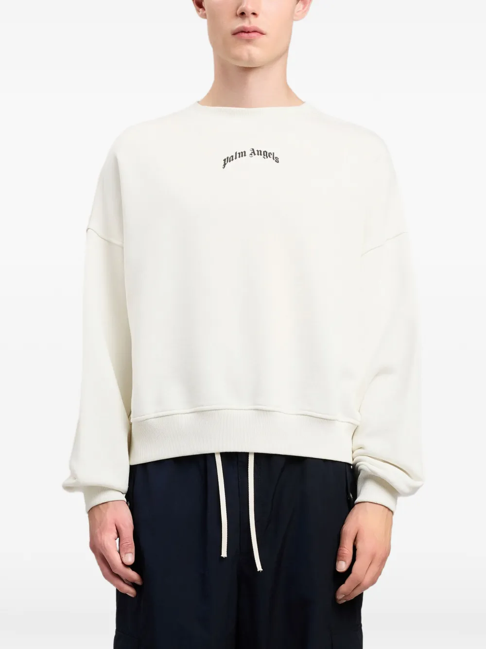 Palm Angels Sweater met logo Wit