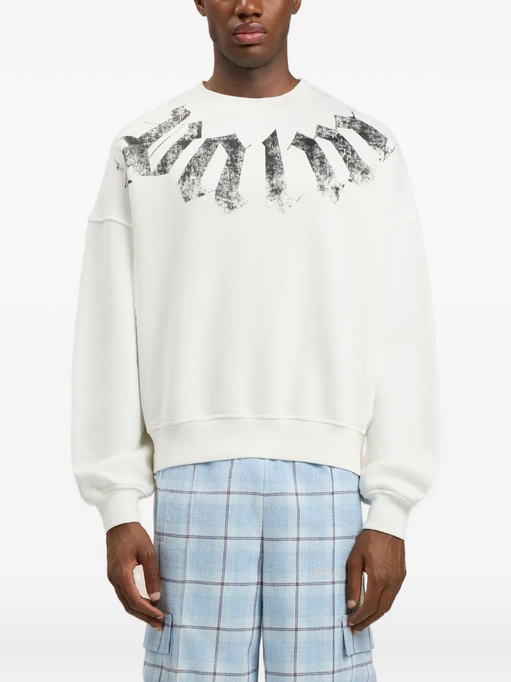 Palm Angels Sweater met logo Wit