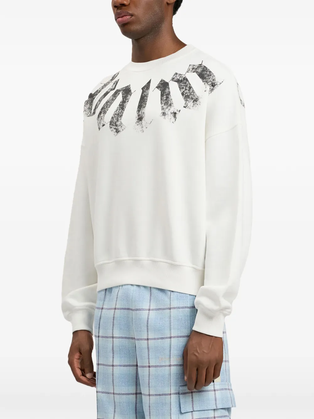 Palm Angels Sweater met logo Wit