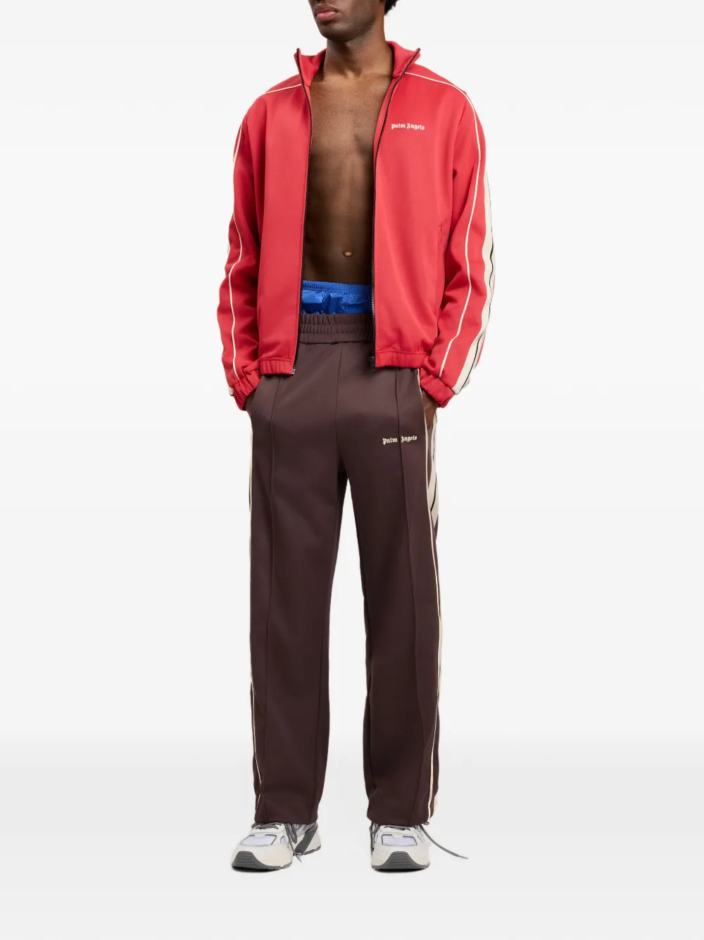 Palm Angels Trainingsjack met logoprint Rood