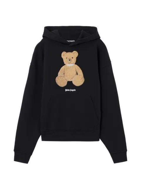 Palm Angels textured bear graphic hoodie