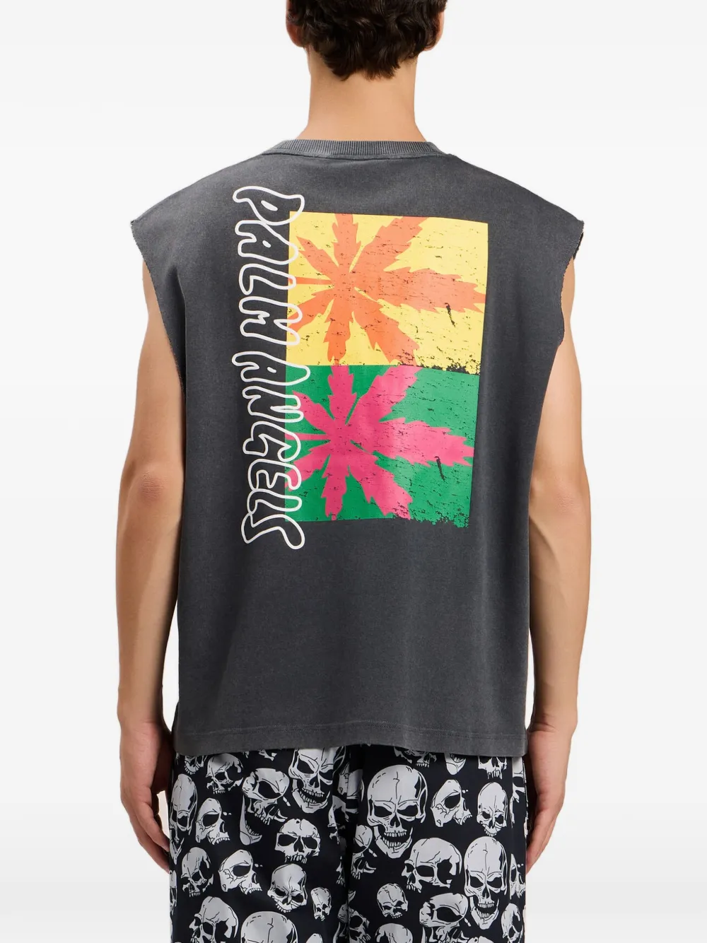 Palm Angels Tanktop met gerafeld detail Zwart