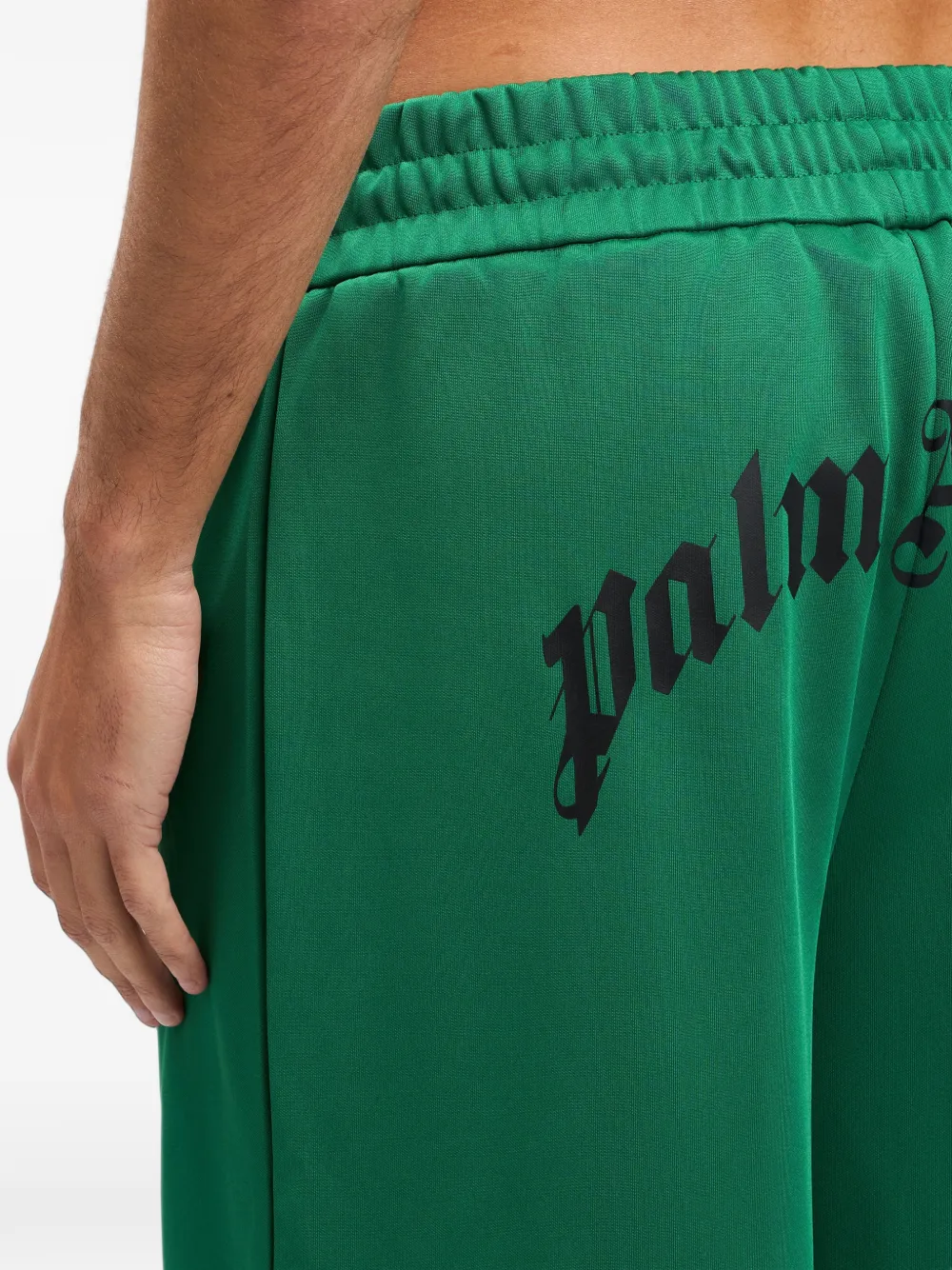 Palm Angels Trainingsshorts met gewelfd logo Groen