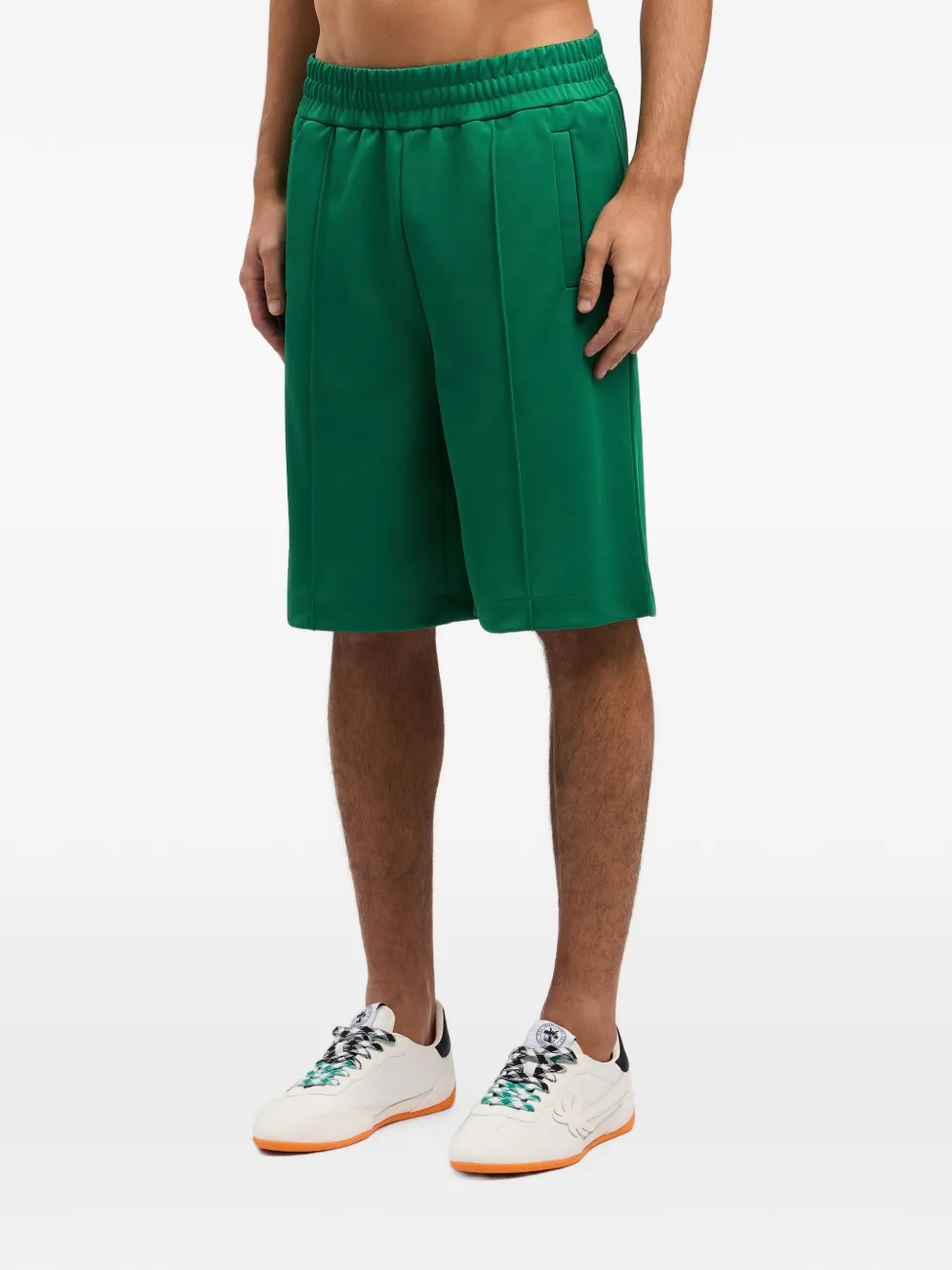 Palm Angels Trainingsshorts met gewelfd logo Groen
