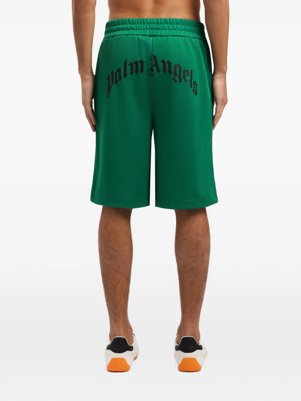 Palm Angels Trainingsshorts met gewelfd logo Groen
